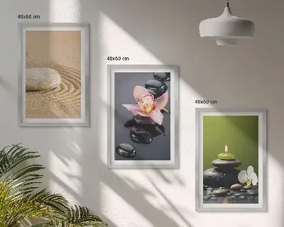 Pihentető zen kő motívumok fali dekoráció kép készlet