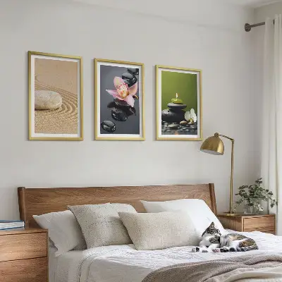 Pihentető zen kő motívumok fali dekoráció kép készlet
