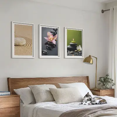 Pihentető zen kő motívumok fali dekoráció kép készlet