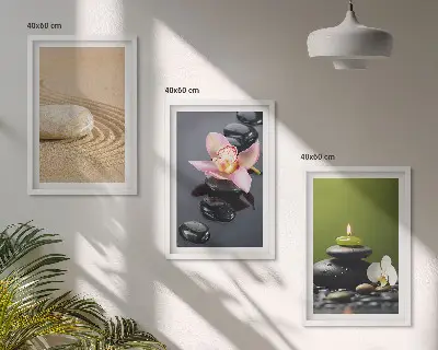 Pihentető zen kő motívumok fali dekoráció kép készlet