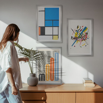 Fali dekoráció kép készlet Absztrakt modern geometrikus minták