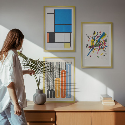 Fali dekoráció kép készlet Absztrakt modern geometrikus minták
