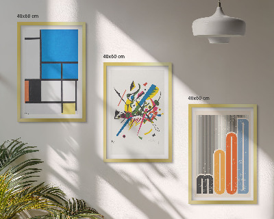 Fali dekoráció kép készlet Absztrakt modern geometrikus minták