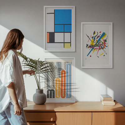 Fali dekoráció kép készlet Absztrakt modern geometrikus minták