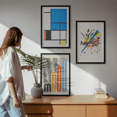 Fali dekoráció kép készlet Absztrakt modern geometrikus minták