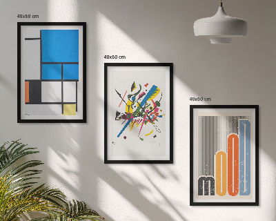 Fali dekoráció kép készlet Absztrakt modern geometrikus minták