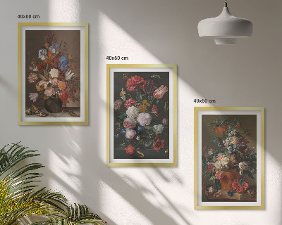 Fali dekoráció kép készlet Virágok vázákban kompozíciók