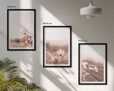 Keretezett képszett hálószobába vadvirágos nyári rét mintával