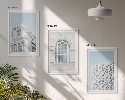 Keretezett kép szett hálószobába Modern építészeti geometria