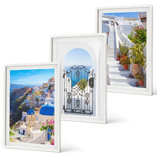 Santorini építészete, Oia falikép szett keretezett változat hálószobába
