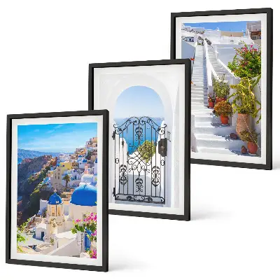 Santorini építészete, Oia falikép szett keretezett változat hálószobába