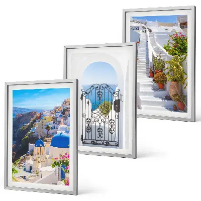 Santorini építészete, Oia falikép szett keretezett változat hálószobába