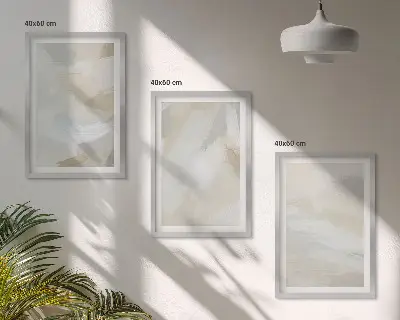 Absztrakt ecsetvonásos háttérkép keretezett kép szett hálószobába