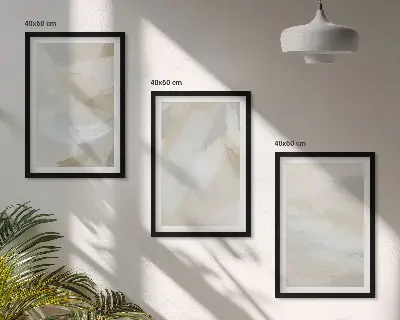 Absztrakt ecsetvonásos háttérkép keretezett kép szett hálószobába