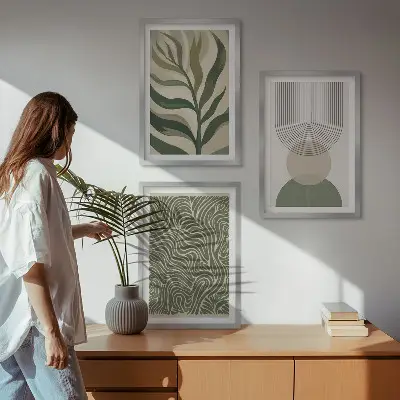 Geometriai levél alakú falikép készlet dekoratív faliképek