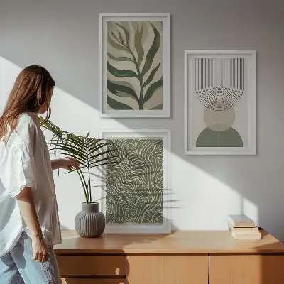 Geometriai levél alakú falikép készlet dekoratív faliképek