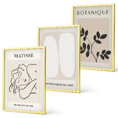 Keretezett képszett hálószobába Matisse stílusú növényábrázolásokkal