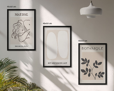 Keretezett kép szett hálószobába Matisse stílusos növényfestményei