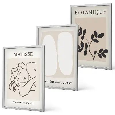 Keretezett képszett hálószobába Matisse stílusú növényábrázolásokkal