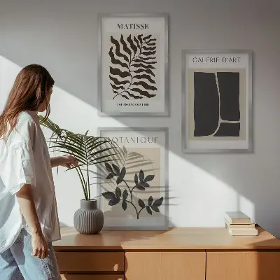 Minimalista növényi poszterkészlet fali dekoráció képekhez