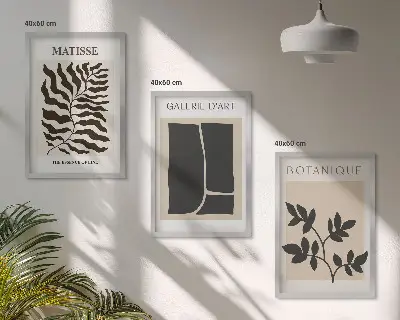 Minimalista növényi poszterkészlet fali dekoráció képekhez