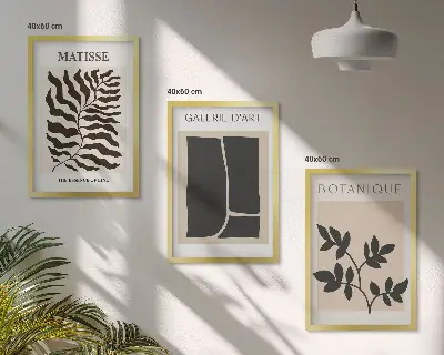 Minimalista növényi poszterkészlet fali dekoráció képekhez