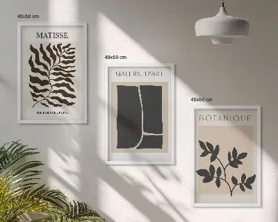 Minimalista növényi poszterkészlet fali dekoráció képekhez