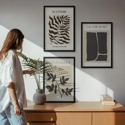 Minimalista növényi poszterkészlet fali dekoráció képekhez