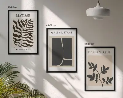 Minimalista növényi poszterkészlet fali dekoráció képekhez