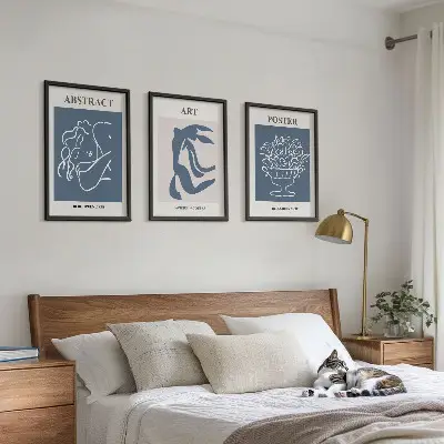 Fali dekorációs képkészlet Matisse stílusú absztrakt mintákkal