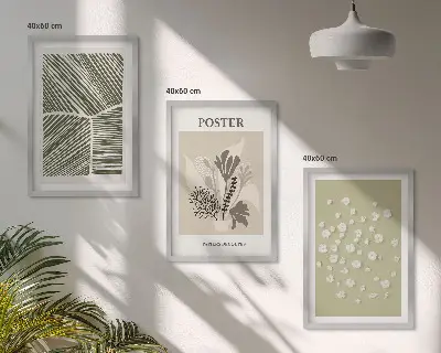 Keretezett képszett hálószobába visszafogott növényi motívumokkal