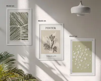 Keretezett képszett hálószobába visszafogott növényi motívumokkal