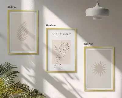 Minimalista formák gyűjteménye fali dekoráció kép készlet