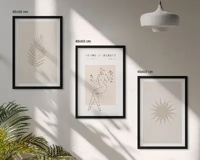 Minimalista formák gyűjteménye fali dekoráció kép készlet