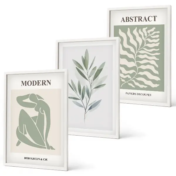 Matisse akvarell bohém design kép szett keretezett kivitelben hálószobába