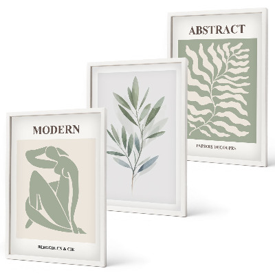 Keretezett kép szett hálószobába Matisse akvarell bohém design