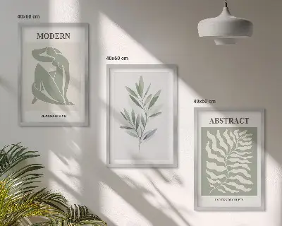 Matisse akvarell bohém design kép szett keretezett kivitelben hálószobába