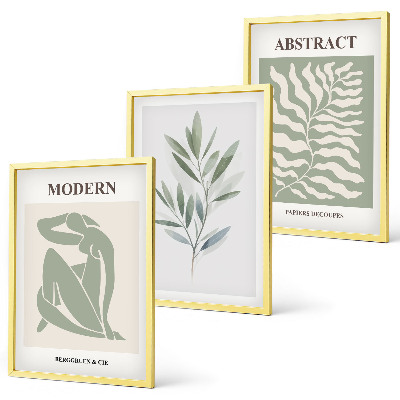 Keretezett kép szett hálószobába Matisse akvarell bohém design