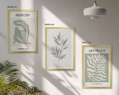 Keretezett kép szett hálószobába Matisse akvarell bohém design