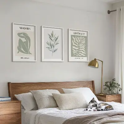 Matisse akvarell bohém design kép szett keretezett kivitelben hálószobába