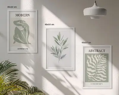Matisse akvarell bohém design kép szett keretezett kivitelben hálószobába