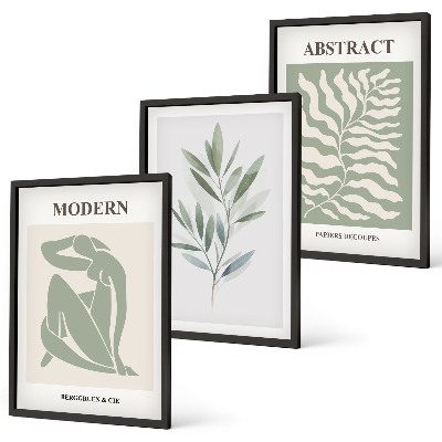 Keretezett kép szett hálószobába Matisse akvarell bohém design