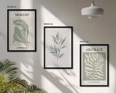 Matisse akvarell bohém design kép szett keretezett kivitelben hálószobába