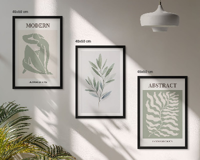 Keretezett kép szett hálószobába Matisse akvarell bohém design