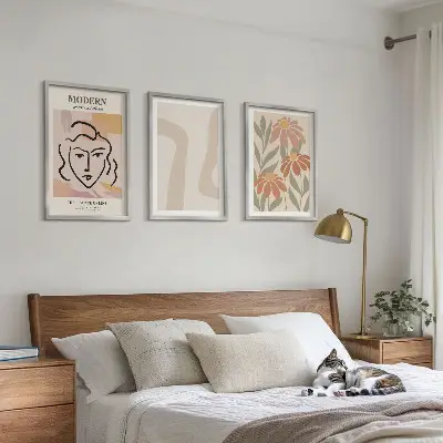 Modern absztrakt nő fali dekoráció kép kép készlet