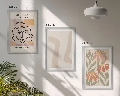 Modern absztrakt nő fali dekoráció kép kép készlet