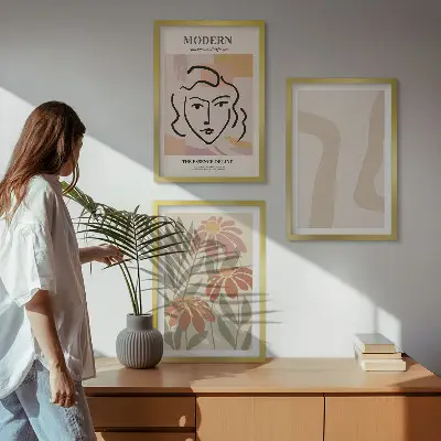 Modern absztrakt nő fali dekoráció kép kép készlet