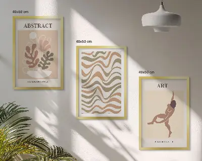Fali dekorációs képkészlet Matisse bohém absztrakt mintákkal