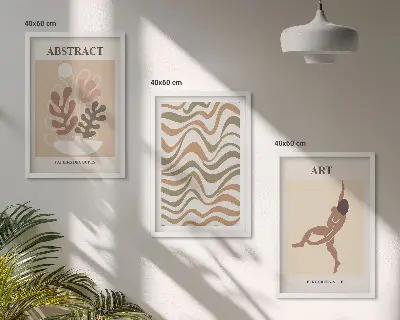 Fali dekorációs képkészlet Matisse bohém absztrakt mintákkal