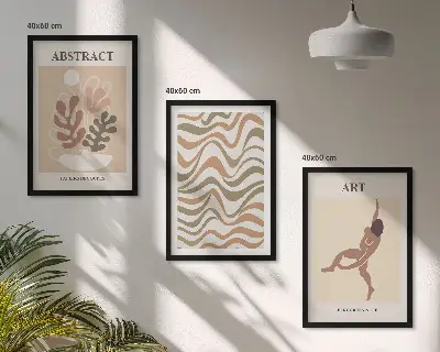Fali dekorációs képkészlet Matisse bohém absztrakt mintákkal